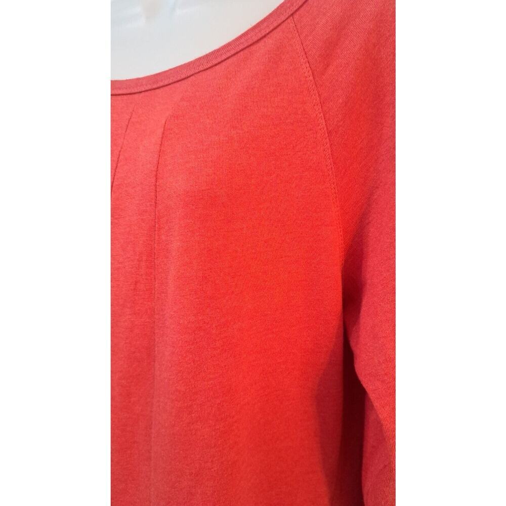 J. Jill Pullover Shirt Dress Sz L Long Sleeves Cotton Structured Salmon Comfort - Picture 3 of 9